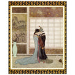 Edmund Dulac and one of his illustration for Princess Badura fairy tale.