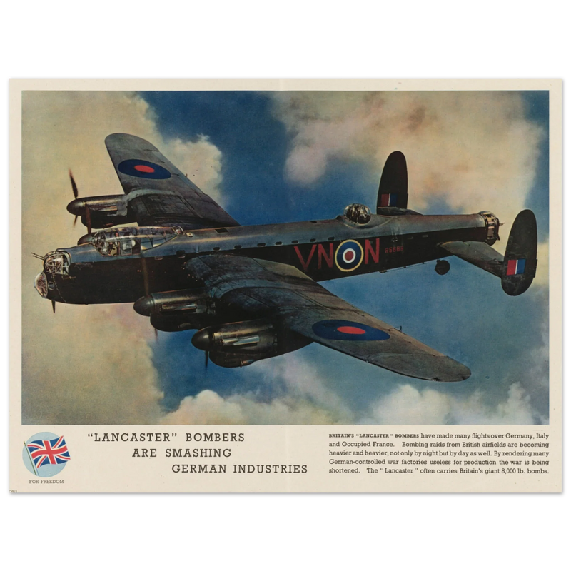 Lancaster Bombers vintage poster reproduction