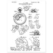 Winding Mechanism for Time Pieces, vintage clock patent .