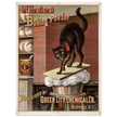 Vintage black cat Baking powder advertisement print 1885