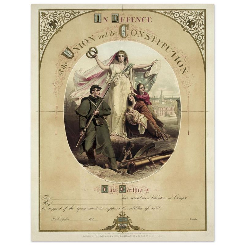 In defence of the Union and the Constitution vintage poster.