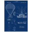 Airship patent illustration by T S C Lowe. Air Balloon