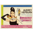 Breakfast at Tiffany's with Audrey Hepburn movie vintage poster .