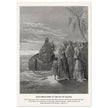Gustave Dore The Bible engraving print . Jesus preaching at the sea of Galilee .