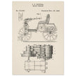 Motor Vehicle patent drawing by James Frank Duryea.
