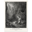 Gustave Dore The Bible engraving print . The Agony in the garden illustration .