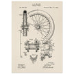 Vehicle whell patent illustration. Vintage drawing .