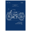 Vintage motorcycle patent by William S Harley founder of harley davidson.