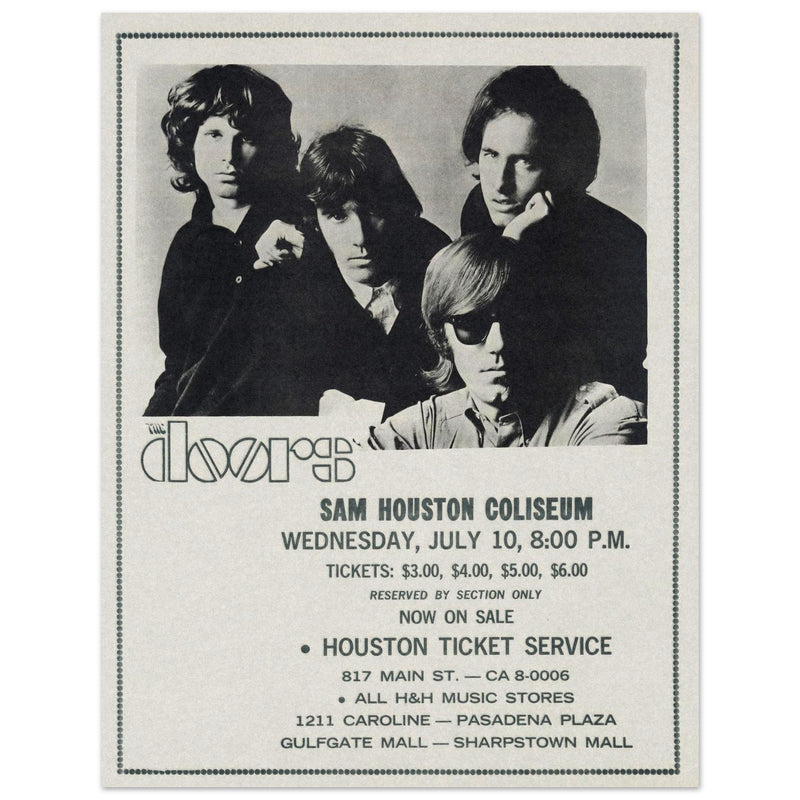 The Doors concert at the Sam Houston Coliseum in 1968.