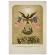 The American Declaration of Independence illustrated in 1861.  reproduction