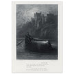 Gustave Dore illustration .The Body of Elaine on its way to King Arthur's Palace. Idylls of the King by Alfred Tennyson.
