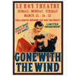 Gone with the wind movie poster.