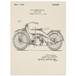 Vintage motorcycle patent by William S Harley founder of harley davidson.