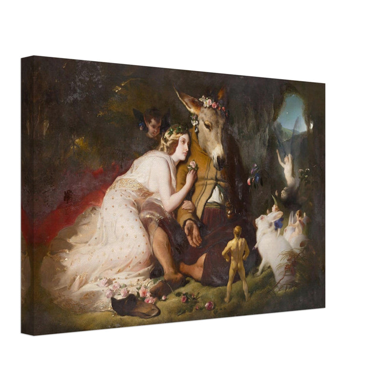 Scene from A Midsummer Night's Dream. Titania and Bottom painting by Edwin Landseer.