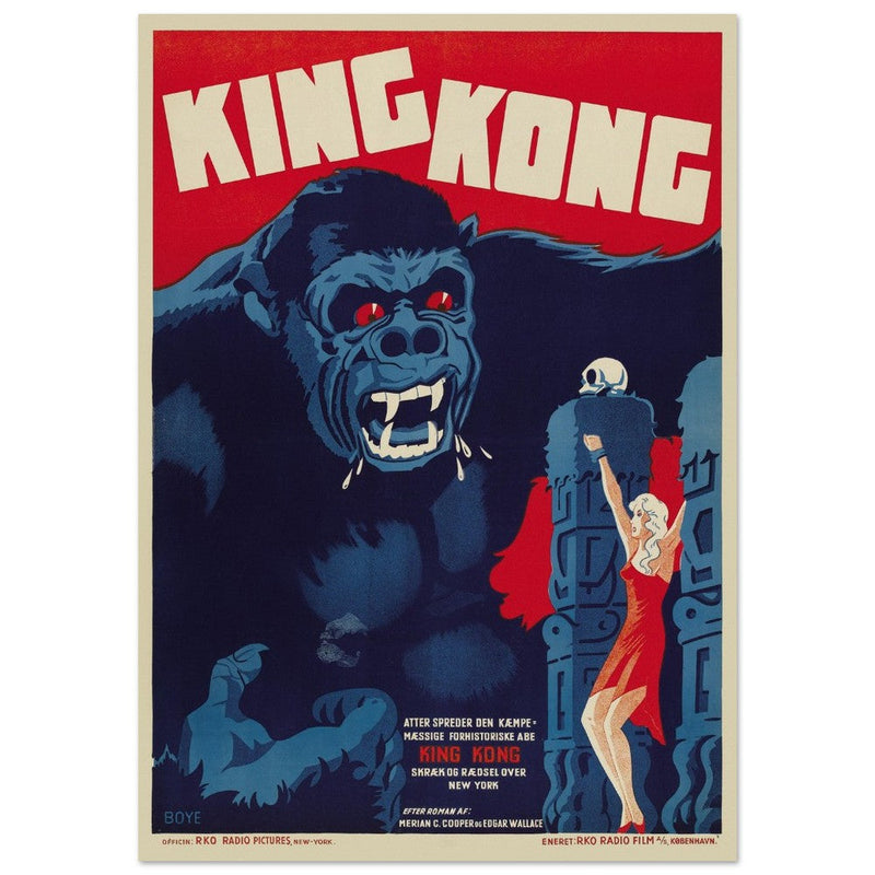 King Kong movie poster. Danish version.