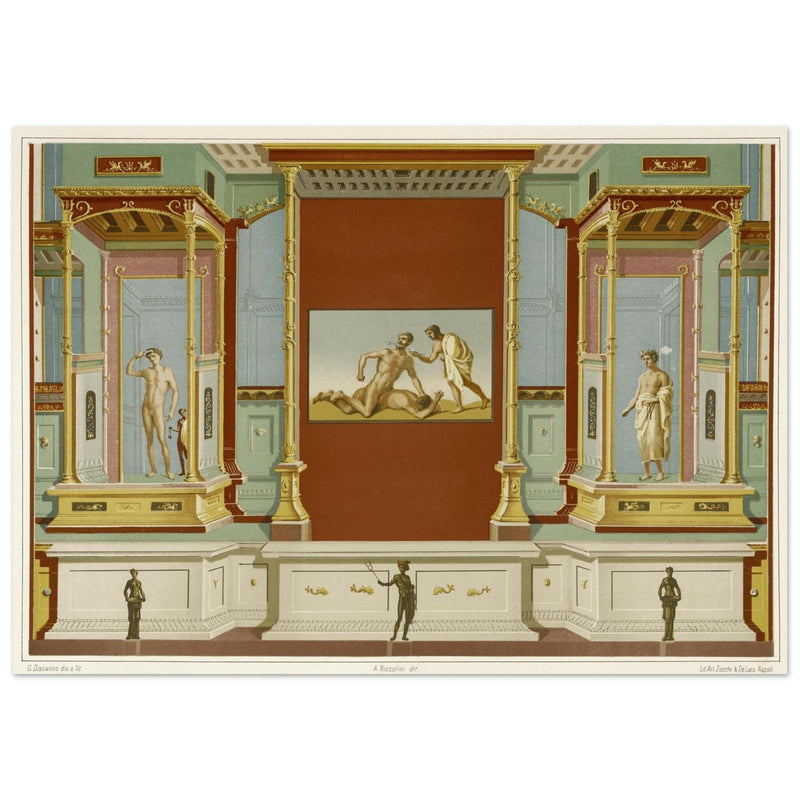 Architecture and mural paintings in Pompeii illustrated by G. Discanno, book project by Fausto and Felice Niccolini.