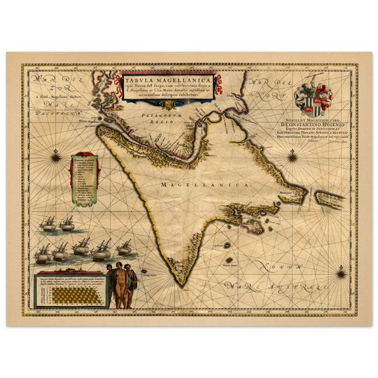 A Chart of Magellan by the Route of Tierra del Fuego by Willem Janszoon Blaeu