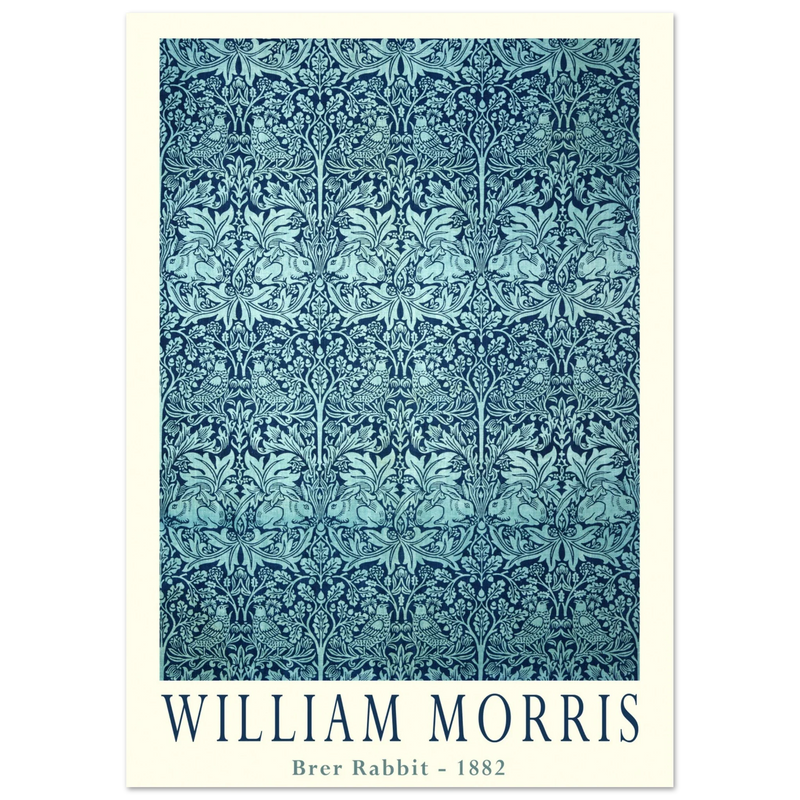 William Morris Brer Rabbit wallpaper vintage design.