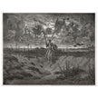 Don Quixote riding his horse by Gustave Dore dreaming of a life full of adventures.