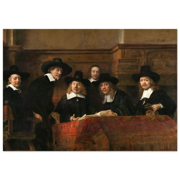 Rembrandt painting The Syndics 1662 Poster