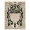 The Declaration of Independence and portraits of the United States  presidents. Walla rt decor