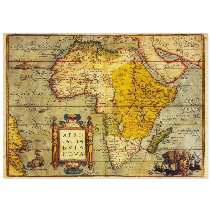 Africa map by Abraham Ortelius