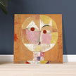 Paul Klee Senecio. fine print. Abstract modern painting. Cubism human face.  Redesigned and  artwork