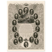 The Declaration of Independence and portraits of the United States  presidents. Walla rt decor