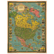 North America ancient pictorical map by Ernest Dudley Chase
