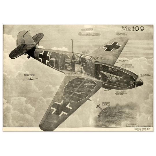 Messerschmitt Bf 109 fighter airplane II World War .