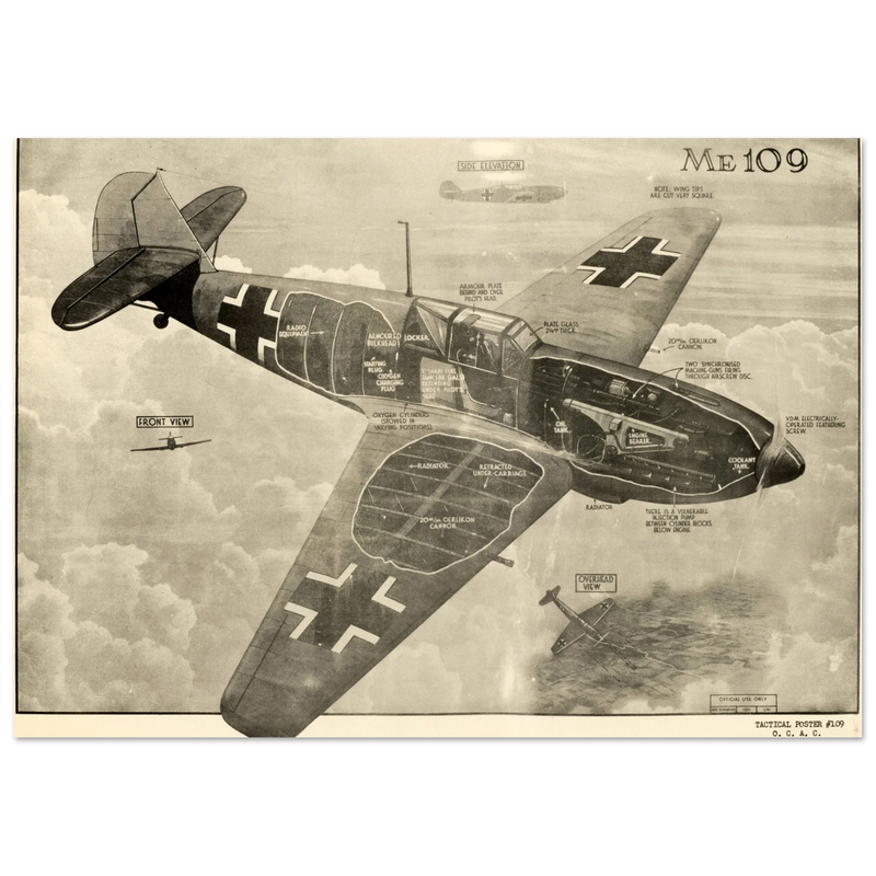 Messerschmitt Bf 109 fighter airplane II World War .