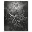 Gustave Dore  Paradise Lost engraving . Dawnfall of Satan with his fallen angels driven out from Heaven .