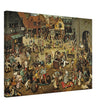 The Fight Between Carnival and Lent old painting by  Pieter Brueghel the Elder.