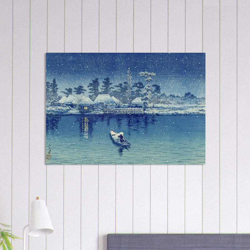 Ushibori by Kawase Hasui woodblock print reproduction,