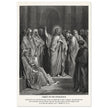 Gustave Dore The Bible engraving print . Christ in the synagogue illustration .