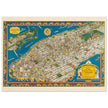 Old map of Manhattan New York City. Antique map reproduction of Manhattan of the 20's