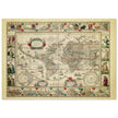 Ancient old world map 1638. Noua totius terrarum orbis geographica ac hydrographica tabula by Willem Janszoon Blaeu