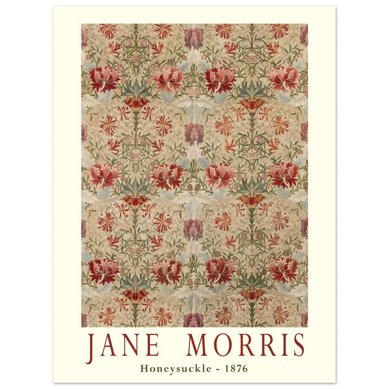 Jane Morris Honeysuckle embroidery.