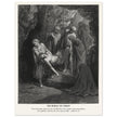 Gustave Dore The Bible engraving print . The Burial of Christ illustration .
