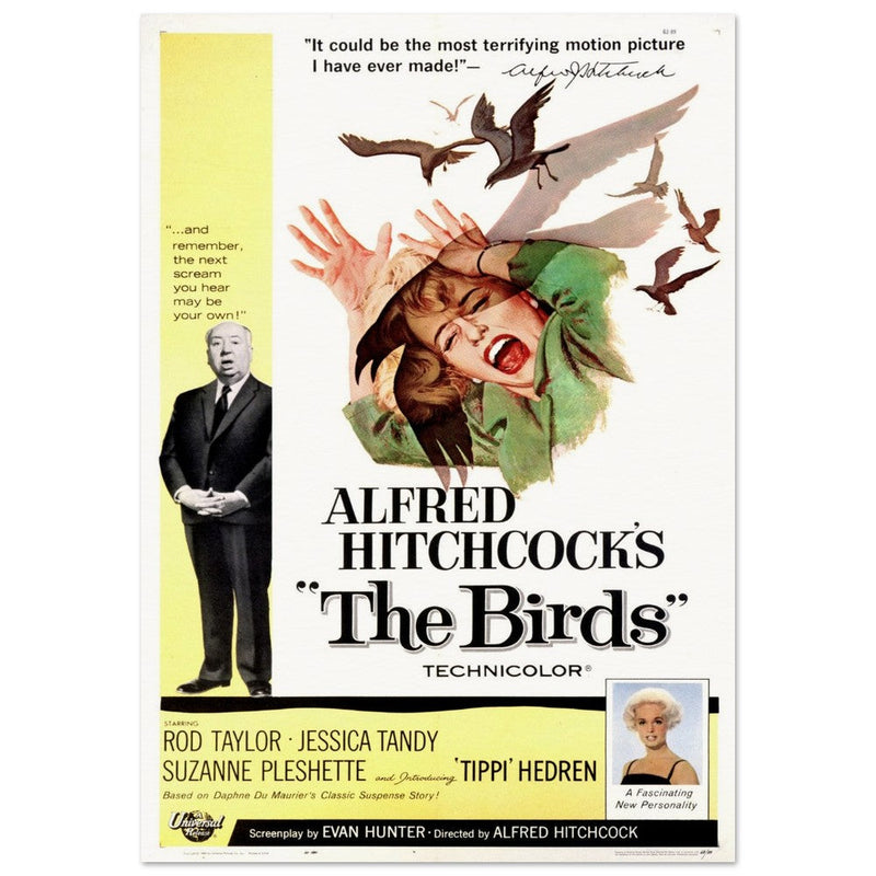 The birds by Alfred Hitchcock's movie poster.