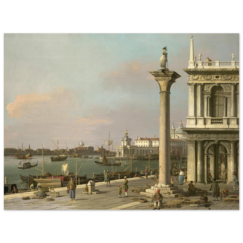 Canaletto antique painting in Venice Italy. Bacino di S. Marco.