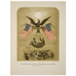 The American Declaration of Independence illustrated in 1861.  reproduction