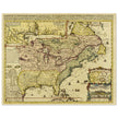 Ancient map of the french North America by Henri Chatelain.