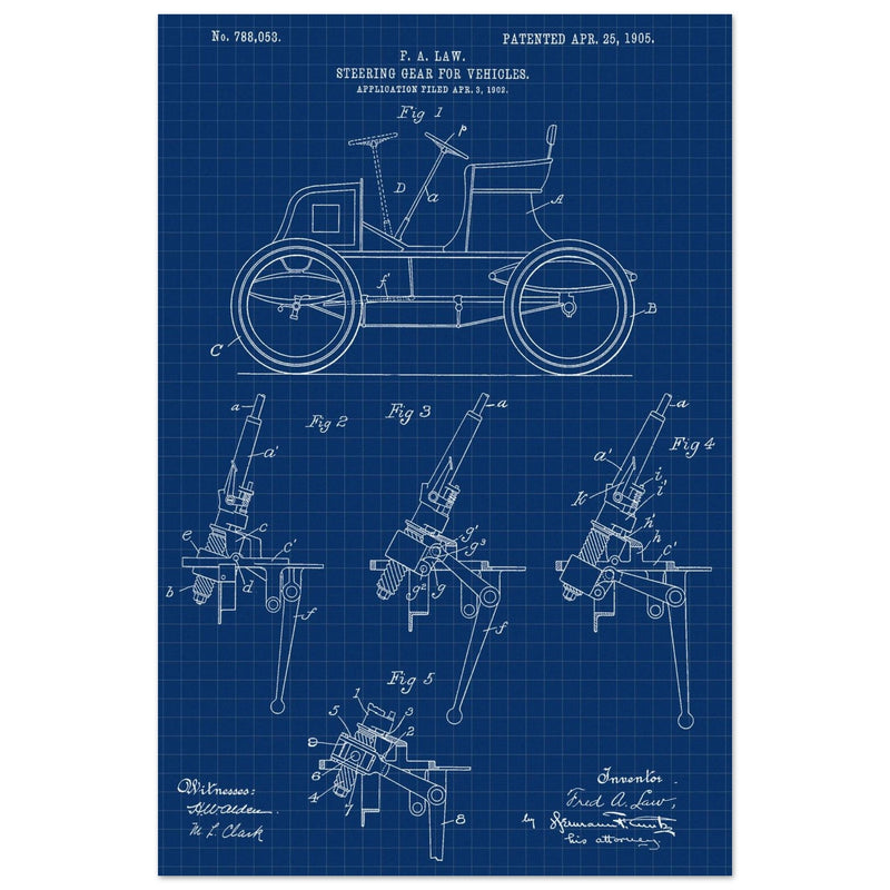 Steering Gear for vehicles patent illustration.