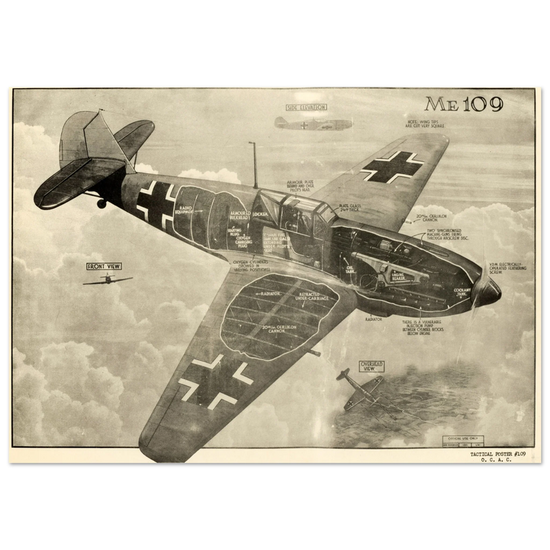 Messerschmitt Bf 109 fighter airplane II World War .