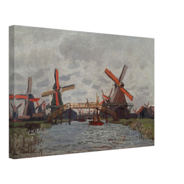 Windmills near Zaandam by Claude Monet