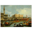 Bucentaur's return to the pier by the Palazzo Ducale. Painter Canaletto 1728. Venice Italy.