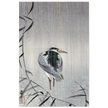 Quack in rain by Ohara Koson woodblock print reproduction.