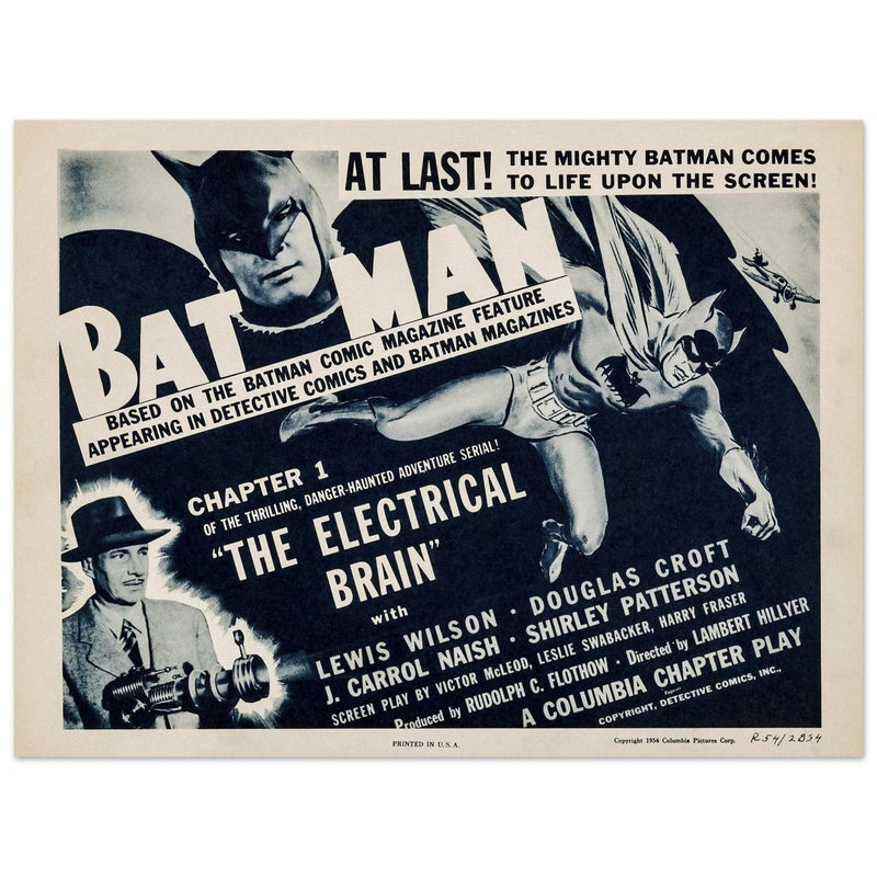 The Batman 1954 vintage movie poster .