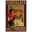 Chocolate advertising poster by Steinlen Chocolats / Thés Cie Française. Vintage historic artwork.